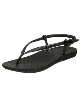 Havaianas Black Adjustable Strappy Thong Flip Flop Sandals Womens 9